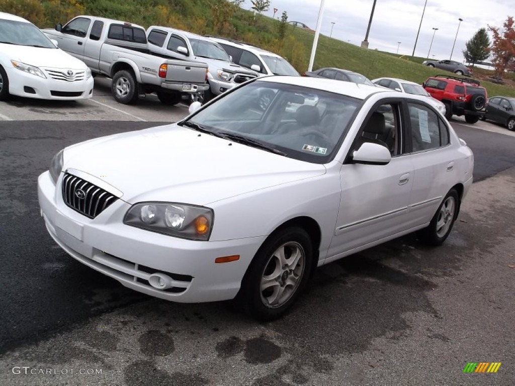 2006 Elantra Limited Sedan - Nordic White / Gray photo #4