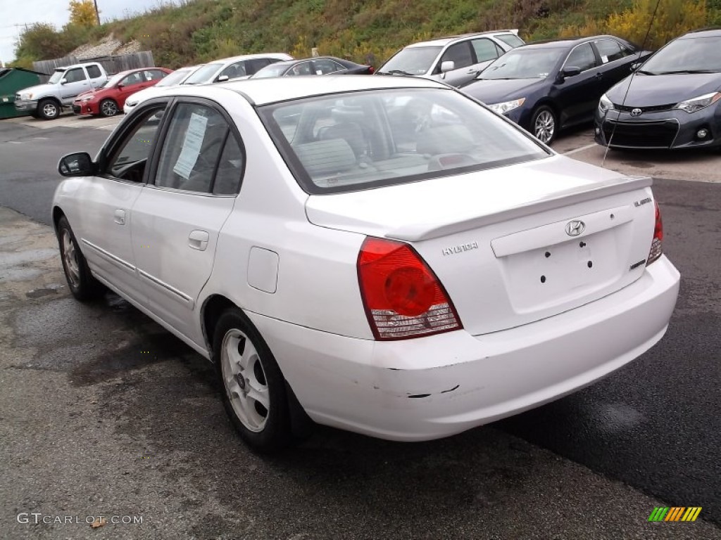2006 Elantra Limited Sedan - Nordic White / Gray photo #5