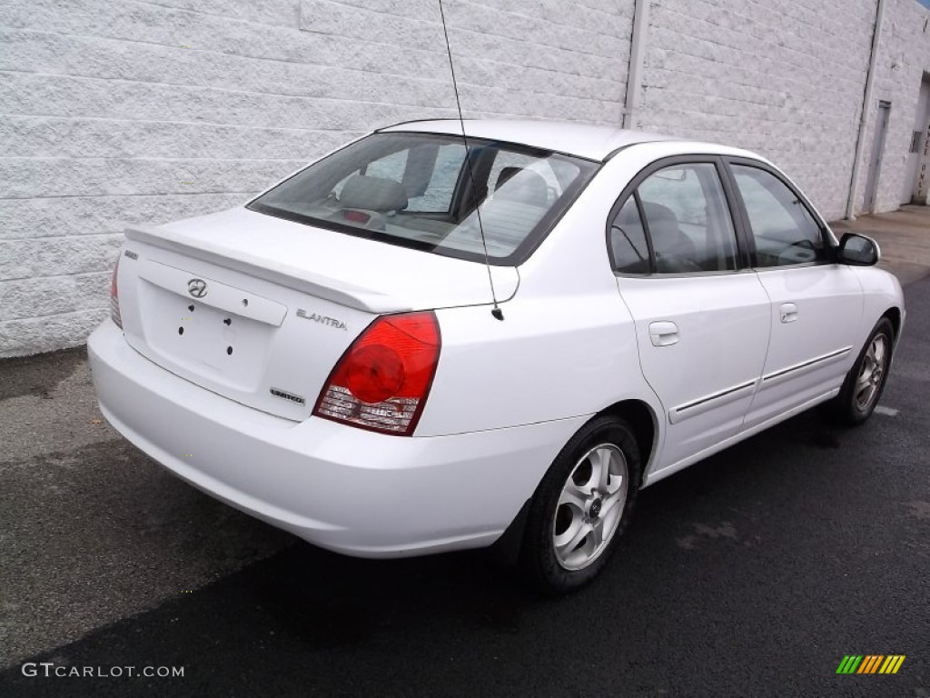 2006 Elantra Limited Sedan - Nordic White / Gray photo #7
