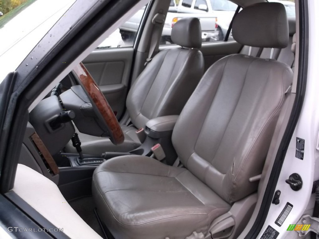 2006 Elantra Limited Sedan - Nordic White / Gray photo #11