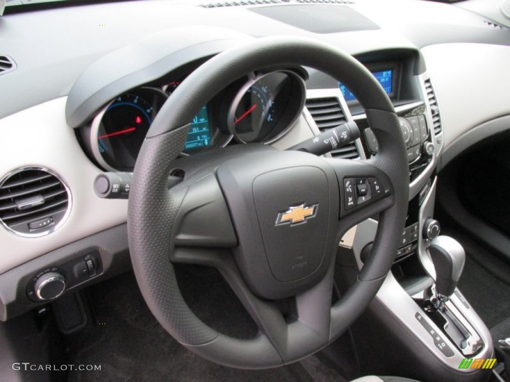 2015 Chevrolet Cruze LS Jet Black/Medium Titanium Steering Wheel Photo #98201226