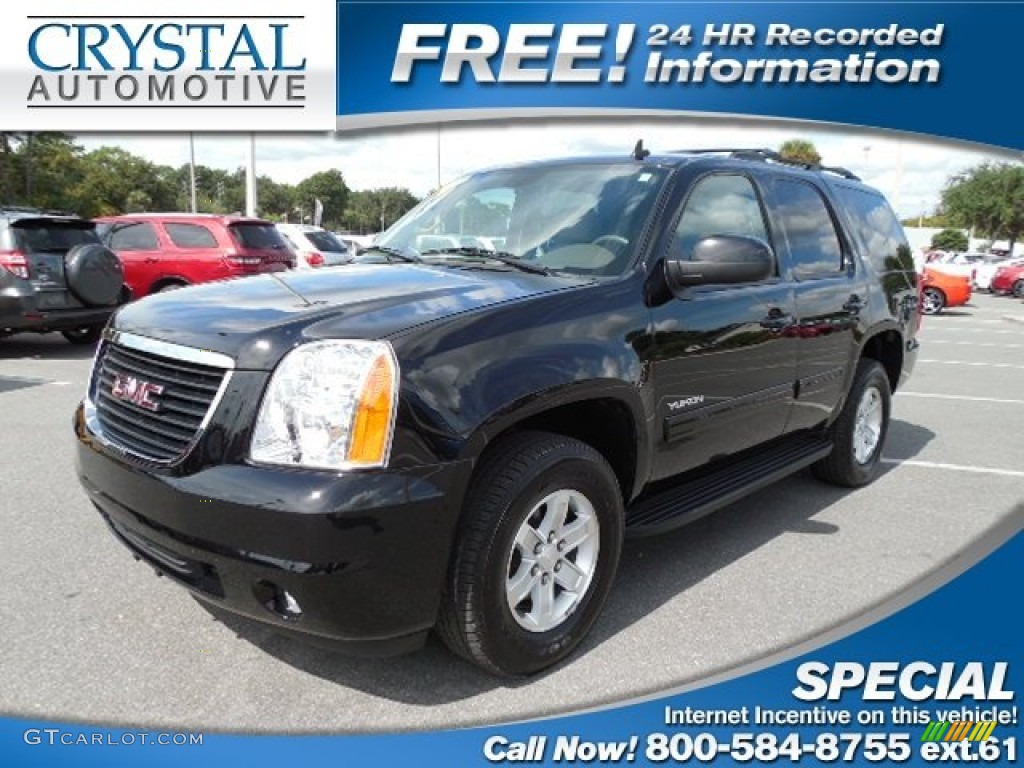 2014 Yukon SLT - Onyx Black / Light Tan photo #1