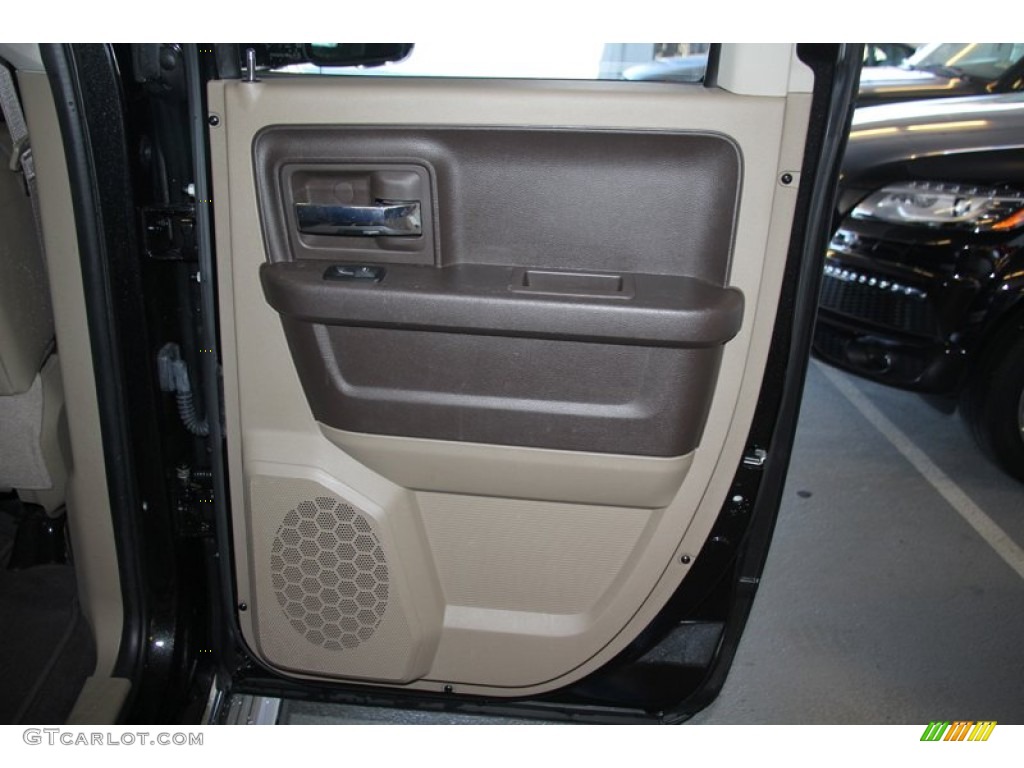 2011 Ram 1500 Laramie Quad Cab - Brilliant Black Crystal Pearl / Light Pebble Beige/Bark Brown photo #37