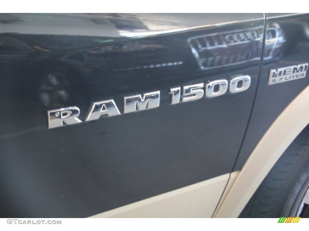 2011 Ram 1500 Laramie Quad Cab - Brilliant Black Crystal Pearl / Light Pebble Beige/Bark Brown photo #44