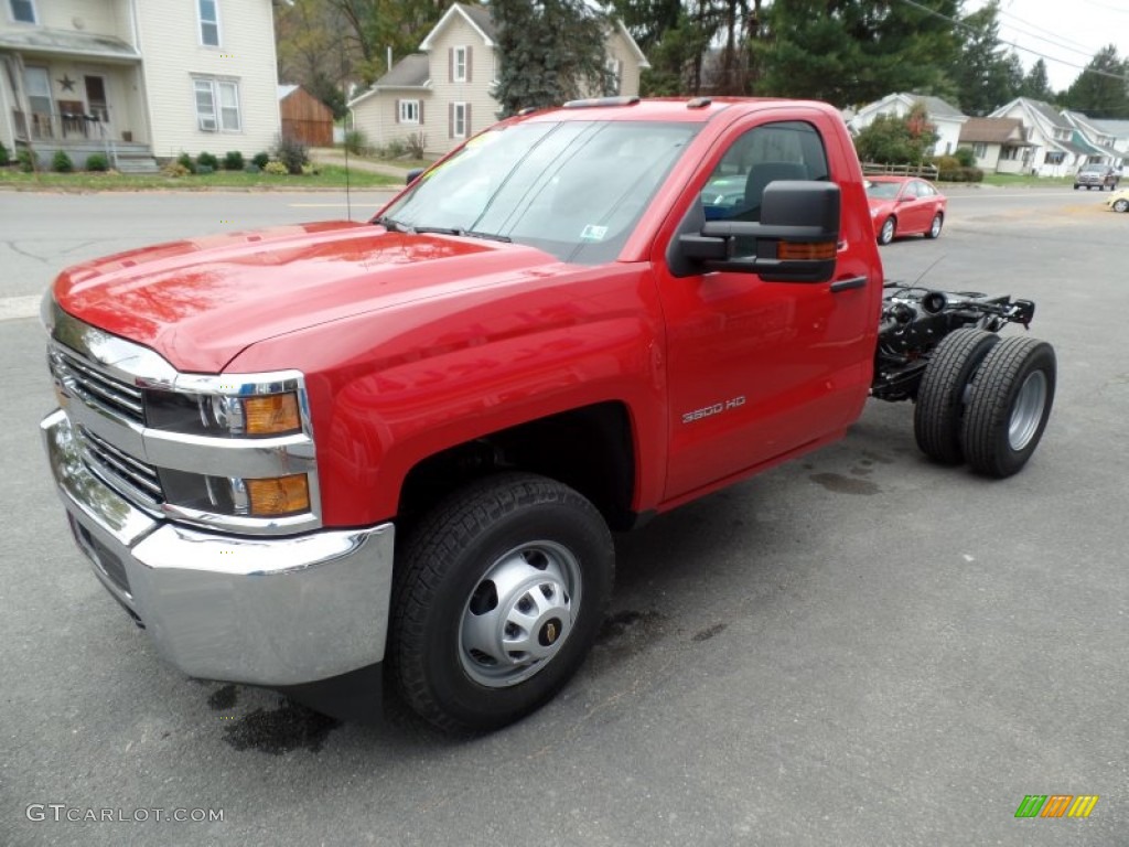 Victory Red 2015 Chevrolet Silverado 3500HD WT Regular Cab 4x4 Chassis Exterior Photo #98207742