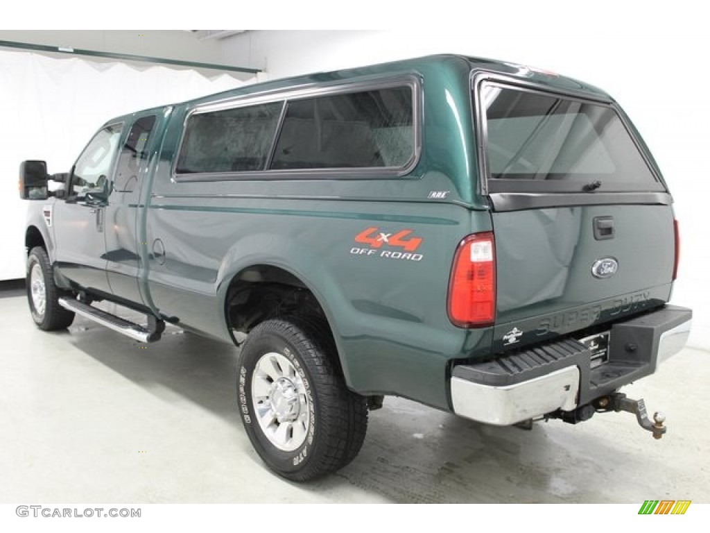 2008 F350 Super Duty Lariat SuperCab 4x4 - Forest Green Metallic / Medium Stone photo #11