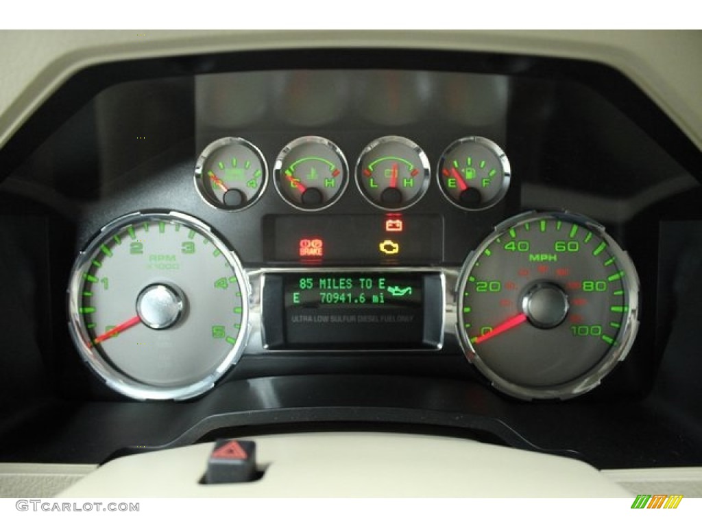 2008 F350 Super Duty Lariat SuperCab 4x4 - Forest Green Metallic / Medium Stone photo #39