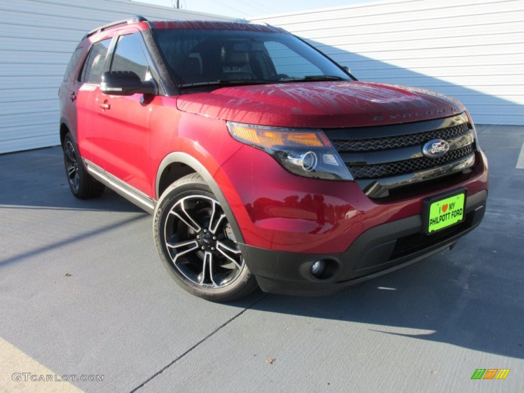 2015 Explorer Sport 4WD - Ruby Red / Sport Charcoal Black photo #2