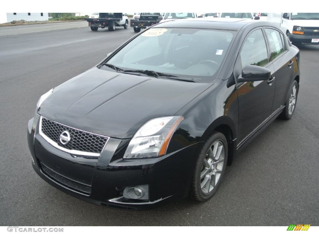 2012 Sentra SE-R - Super Black / Charcoal photo #2