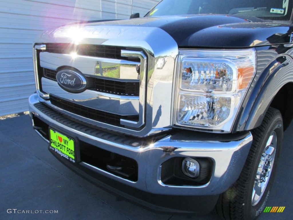 2015 F250 Super Duty Lariat Crew Cab 4x4 - Blue Jeans / Black photo #10