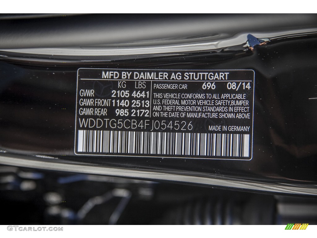 2015 Mercedes-Benz GLA 45 AMG 4Matic Color Code Photos