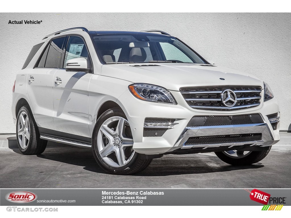 2015 ML 400 4Matic - designo Diamond White Metallic / Almond Beige/Mocha photo #1