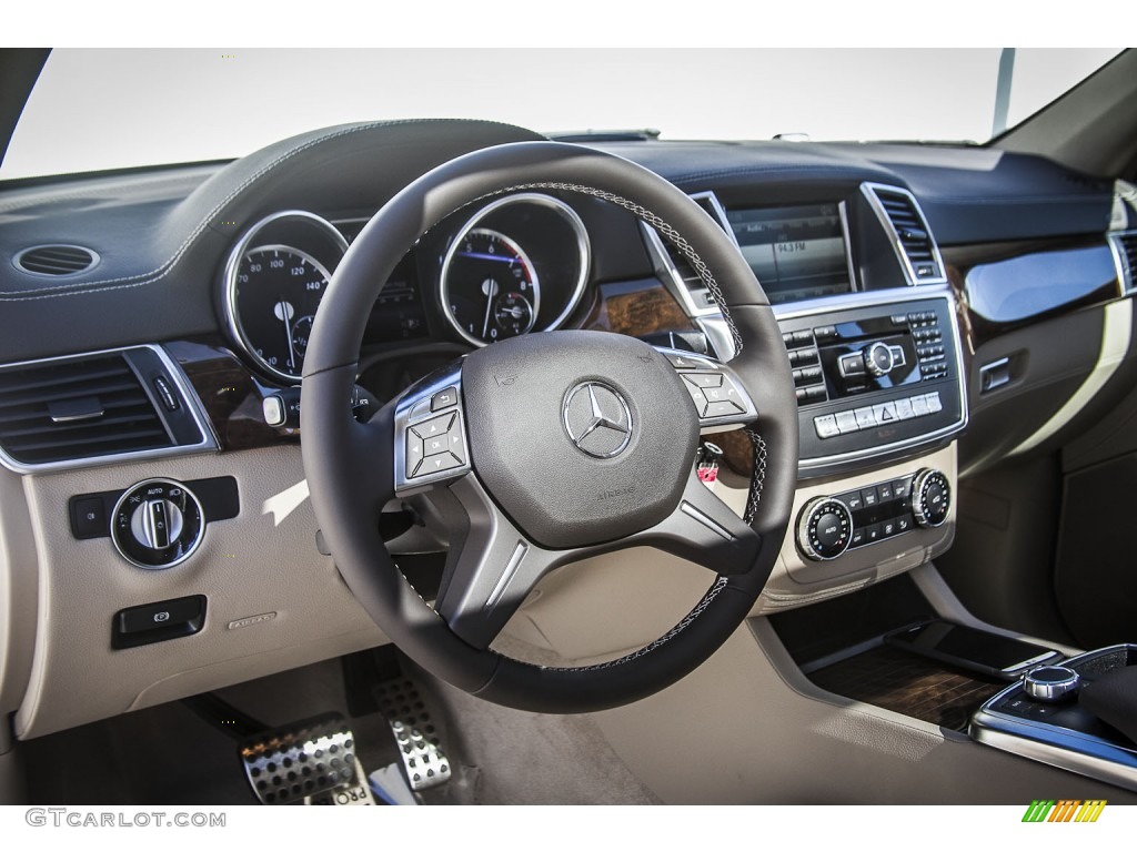 2015 Mercedes-Benz ML 400 4Matic Almond Beige/Mocha Dashboard Photo #98212623