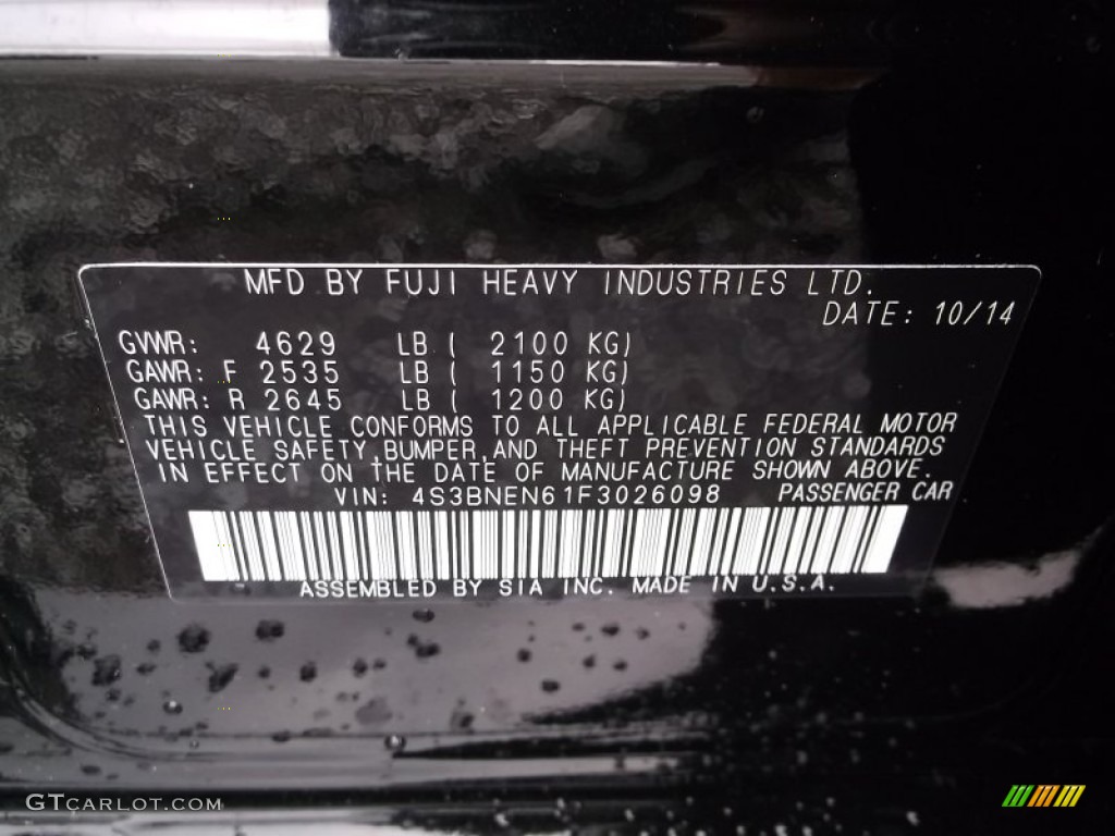 2015 Legacy 3.6R Limited - Crystal Black Silica / Warm Ivory photo #20