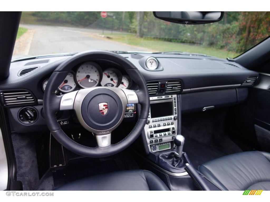 2008 Porsche 911 Turbo Cabriolet Sea Blue Dashboard Photo #98223254