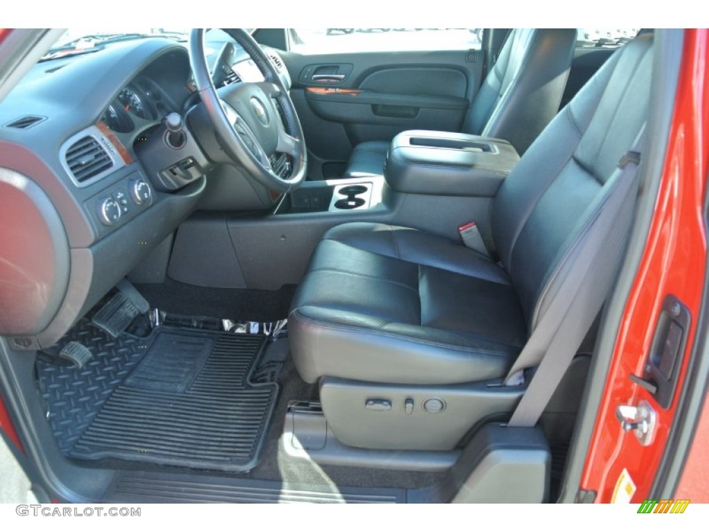 Ebony Interior 2011 Chevrolet Silverado 1500 LTZ Extended Cab 4x4 Photo #98224921