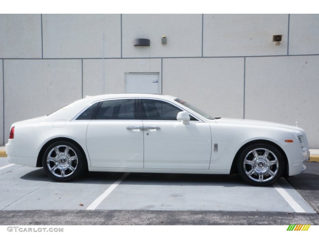 English White 2012 Rolls-Royce Ghost Standard Ghost Model Exterior Photo #98231630