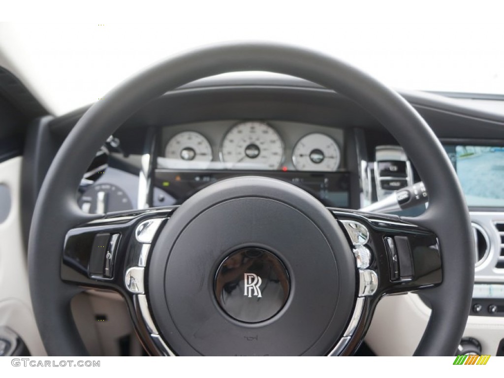 2012 Rolls-Royce Ghost Standard Ghost Model Creme Light Steering Wheel Photo #98232966