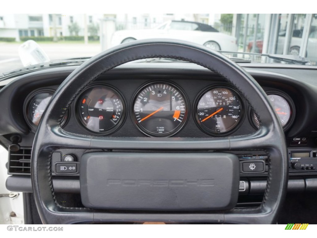1987 Porsche 911 Targa Black Steering Wheel Photo #98235632