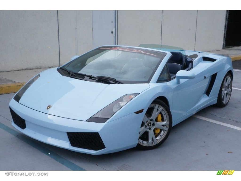 Celeste Phoebe (Sky Blue) 2006 Lamborghini Gallardo Spyder E-Gear Exterior Photo #98235776