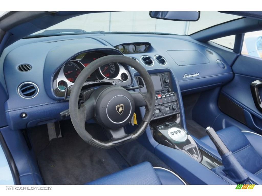 Blu Scylla Interior 2006 Lamborghini Gallardo Spyder E Gear