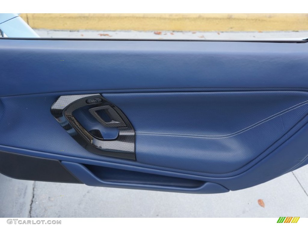 2006 Lamborghini Gallardo Spyder E-Gear Blu Scylla Door Panel Photo #98236681