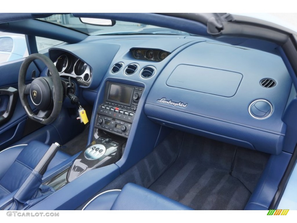 2006 Lamborghini Gallardo Spyder E-Gear Blu Scylla Dashboard Photo #98236721