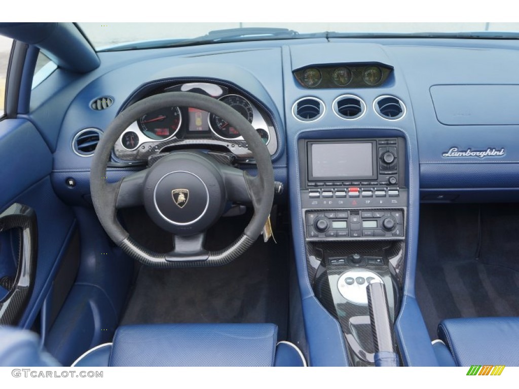 2006 Lamborghini Gallardo Spyder E-Gear Blu Scylla Dashboard Photo #98236769