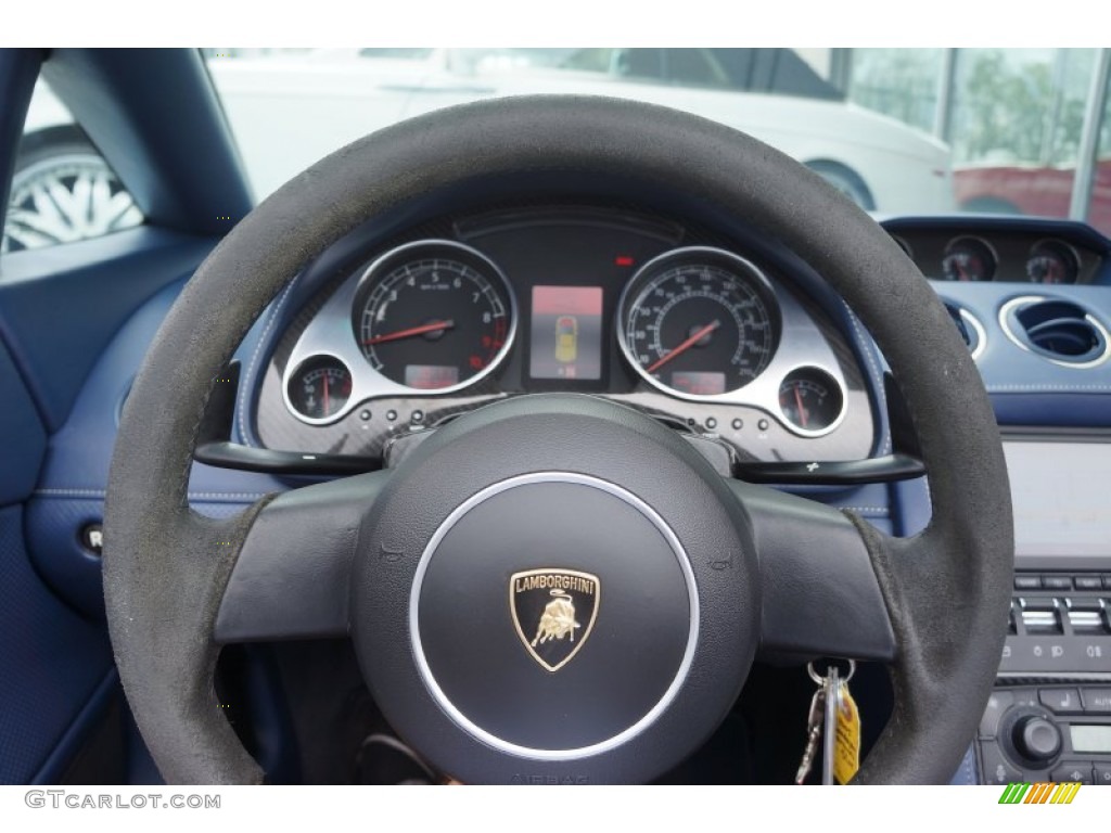 2006 Lamborghini Gallardo Spyder E-Gear Blu Scylla Steering Wheel Photo #98236897