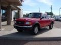 2002 Bright Red Ford Ranger XLT SuperCab 4x4  photo #13