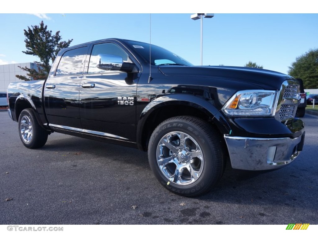 2014 1500 Laramie Crew Cab - Black / Black photo #4