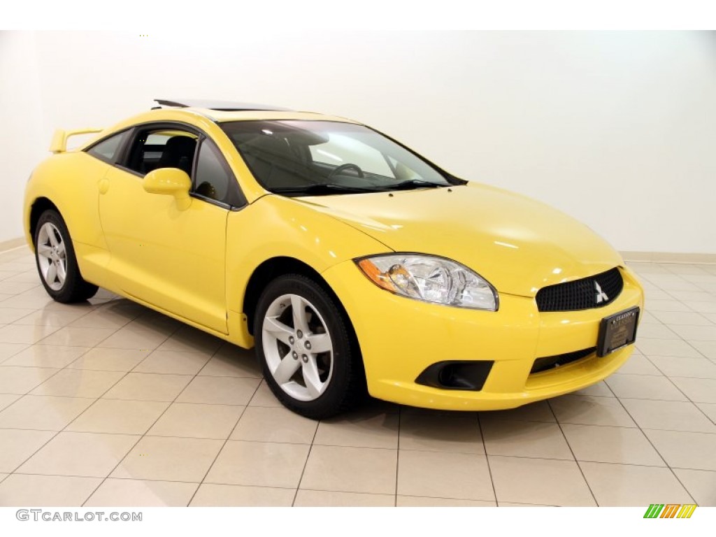 2009 Eclipse GS Coupe - Solar Satin Yellow / Dark Charcoal photo #1