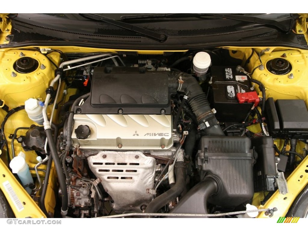2009 Eclipse GS Coupe - Solar Satin Yellow / Dark Charcoal photo #16