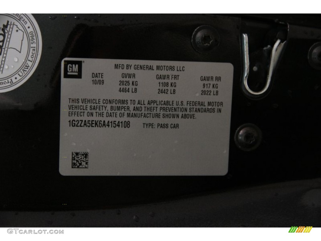 2010 G6 GT Sedan - Carbon Black Metallic / Ebony photo #14