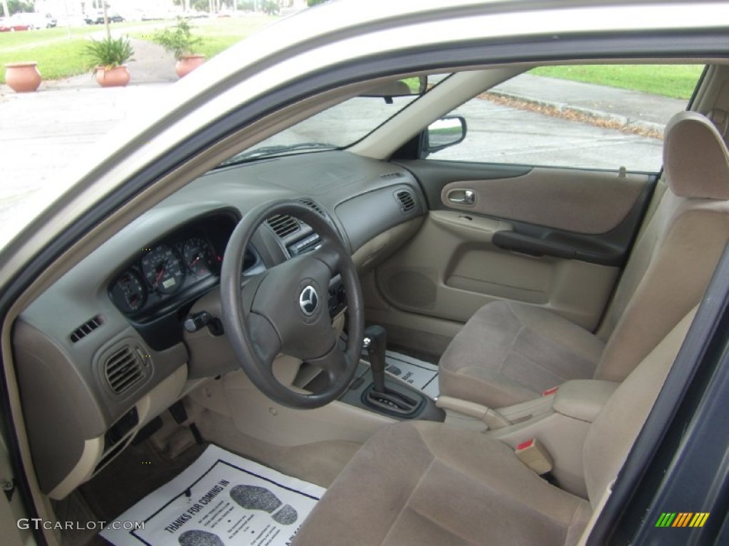 2002 Protege LX - Light Sandalwood Metallic / Beige photo #7