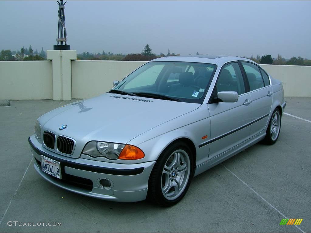 2001 3 Series 330i Sedan - Titanium Silver Metallic / Grey photo #1