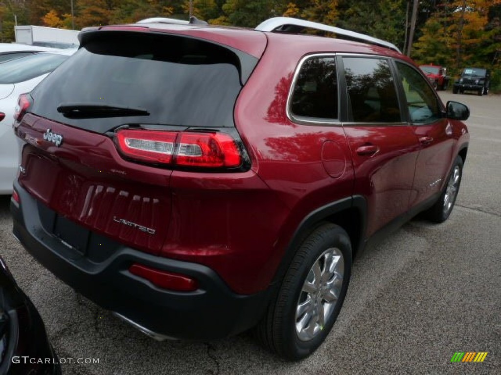2015 Cherokee Limited 4x4 - Deep Cherry Red Crystal Pearl / Black photo #2