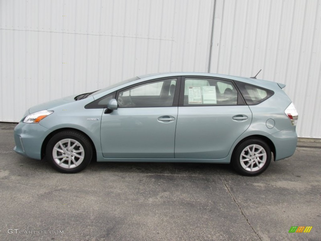 2013 Prius v Three Hybrid - Sea Glass Pearl / Dark Gray photo #2