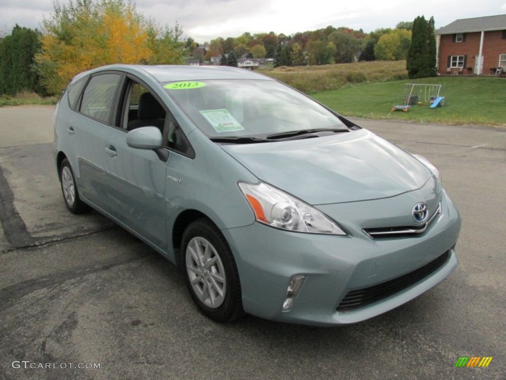 2013 Prius v Three Hybrid - Sea Glass Pearl / Dark Gray photo #7