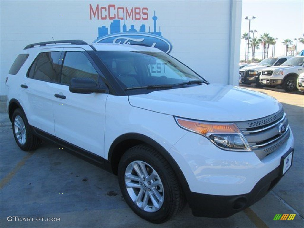 2015 Explorer FWD - Oxford White / Medium Light Stone photo #1