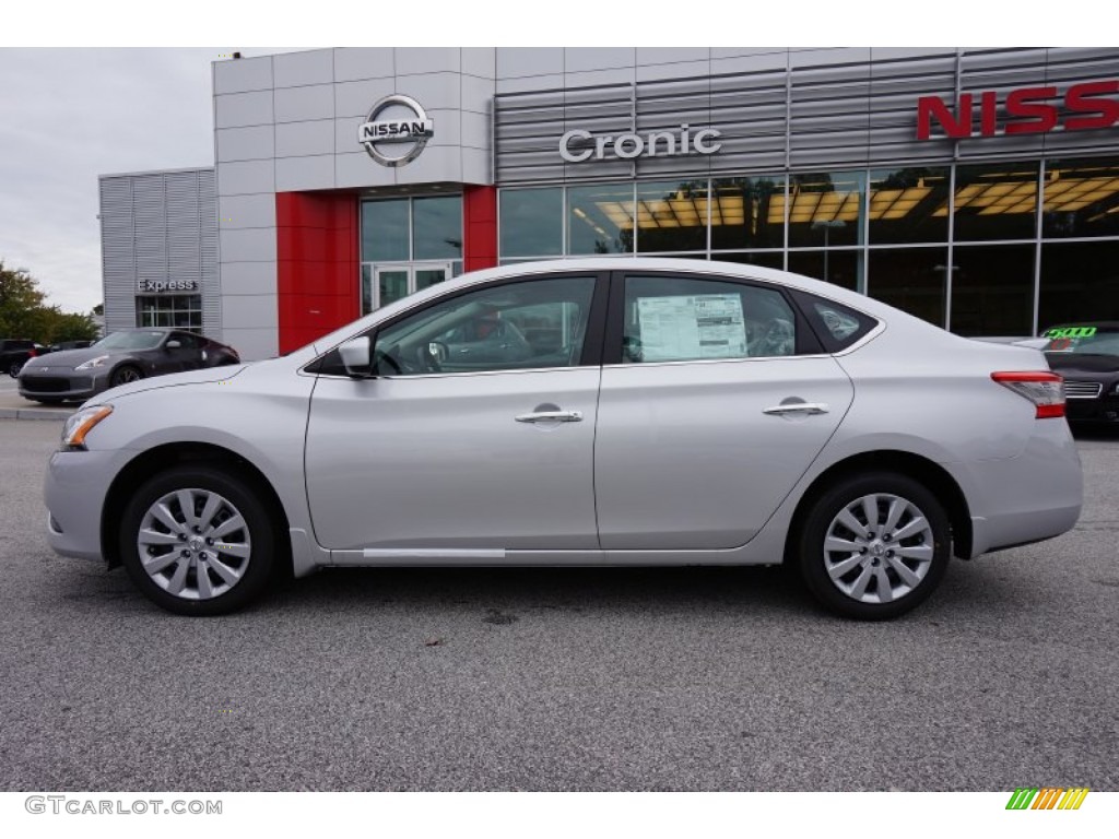 2014 Sentra S - Brilliant Silver / Charcoal photo #2