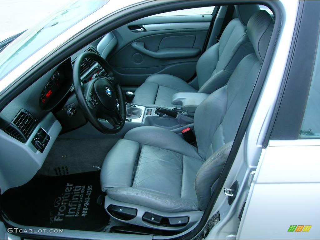 2001 3 Series 330i Sedan - Titanium Silver Metallic / Grey photo #12