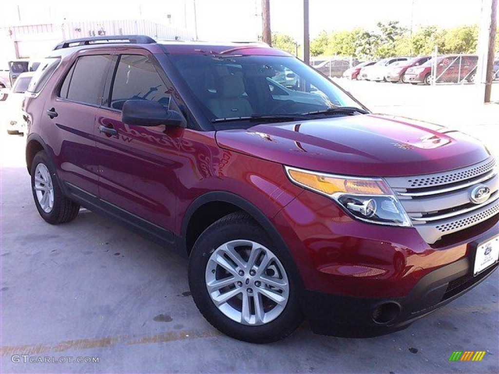 2015 Explorer FWD - Ruby Red / Medium Light Stone photo #5