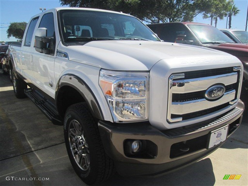 2015 F350 Super Duty King Ranch Crew Cab 4x4 - White Platinum / King Ranch Mesa Antique Affect/Adobe photo #1