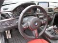 Coral Red/Black Steering Wheel Photo for 2014 BMW 3 Series #98254637