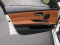Saddle Brown Dakota Leather Door Panel Photo for 2011 BMW 3 Series #98255042