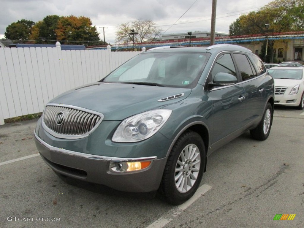 2010 Enclave CXL AWD - Silver Green Metallic / Titanium/Dark Titanium photo #9