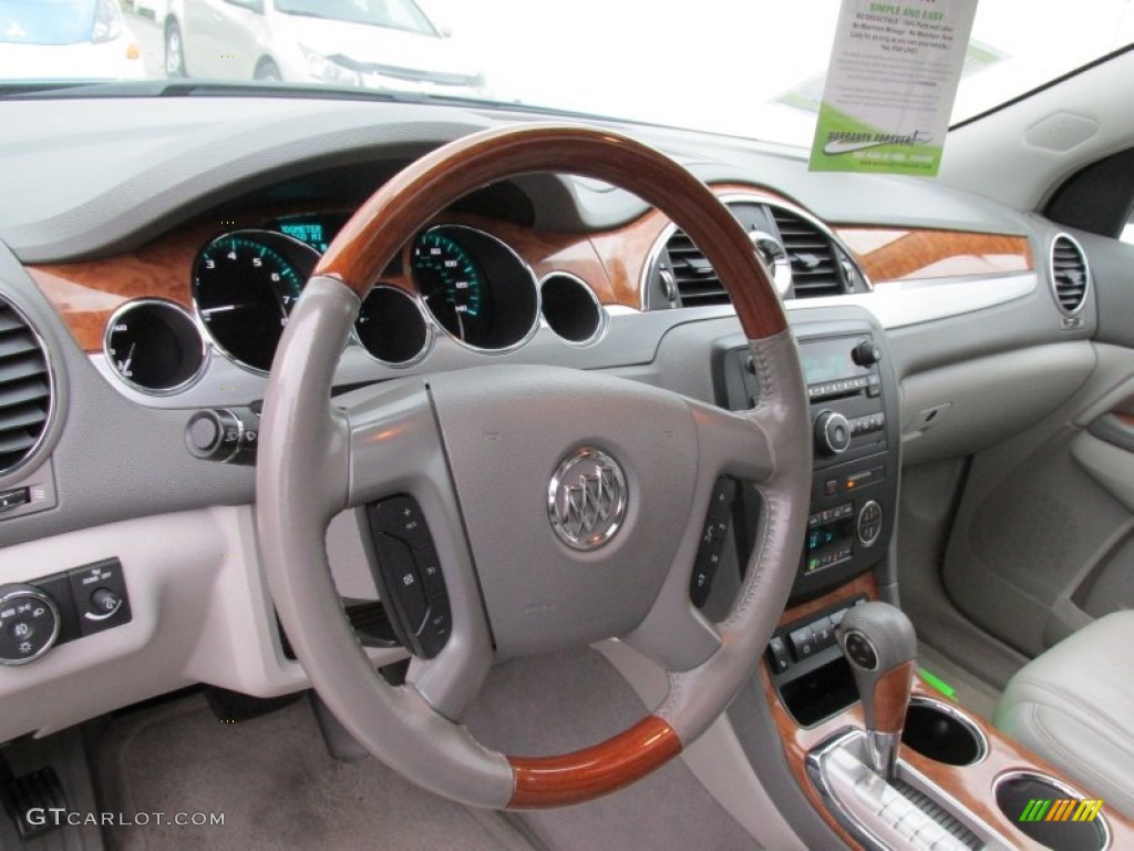 2010 Buick Enclave CXL AWD Titanium/Dark Titanium Steering Wheel Photo #98255321