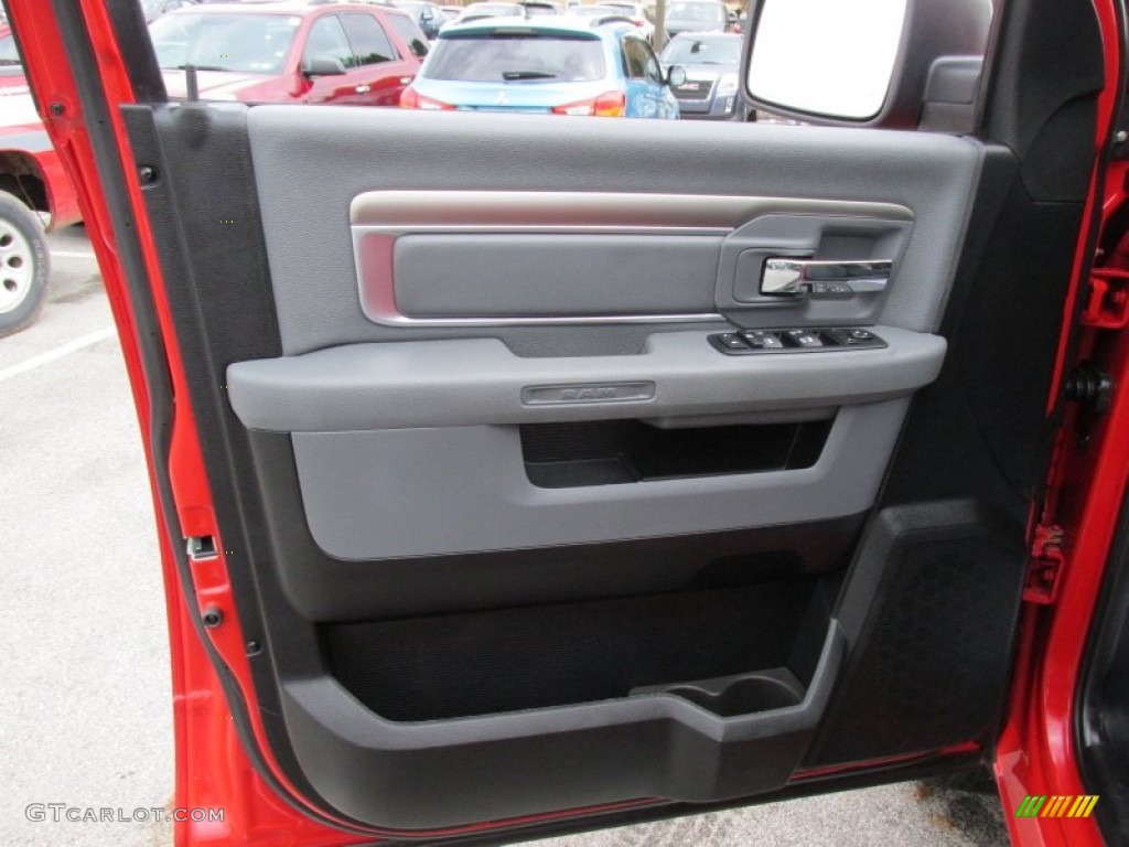 2014 1500 SLT Quad Cab 4x4 - Flame Red / Black/Diesel Gray photo #12