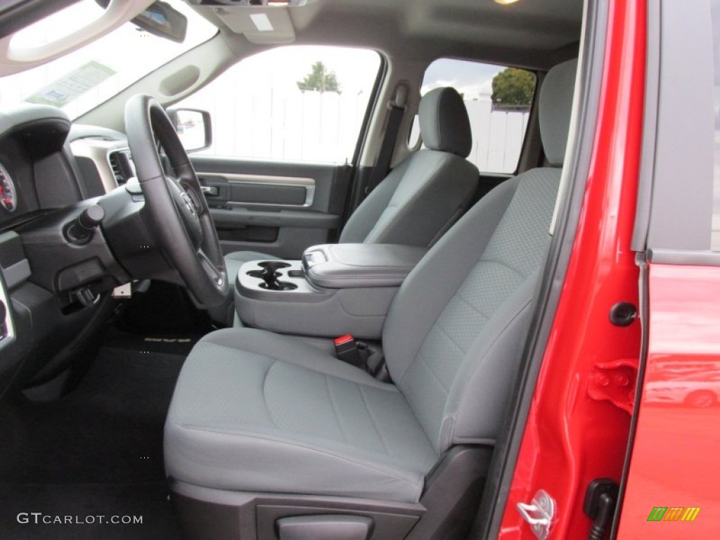 2014 1500 SLT Quad Cab 4x4 - Flame Red / Black/Diesel Gray photo #13